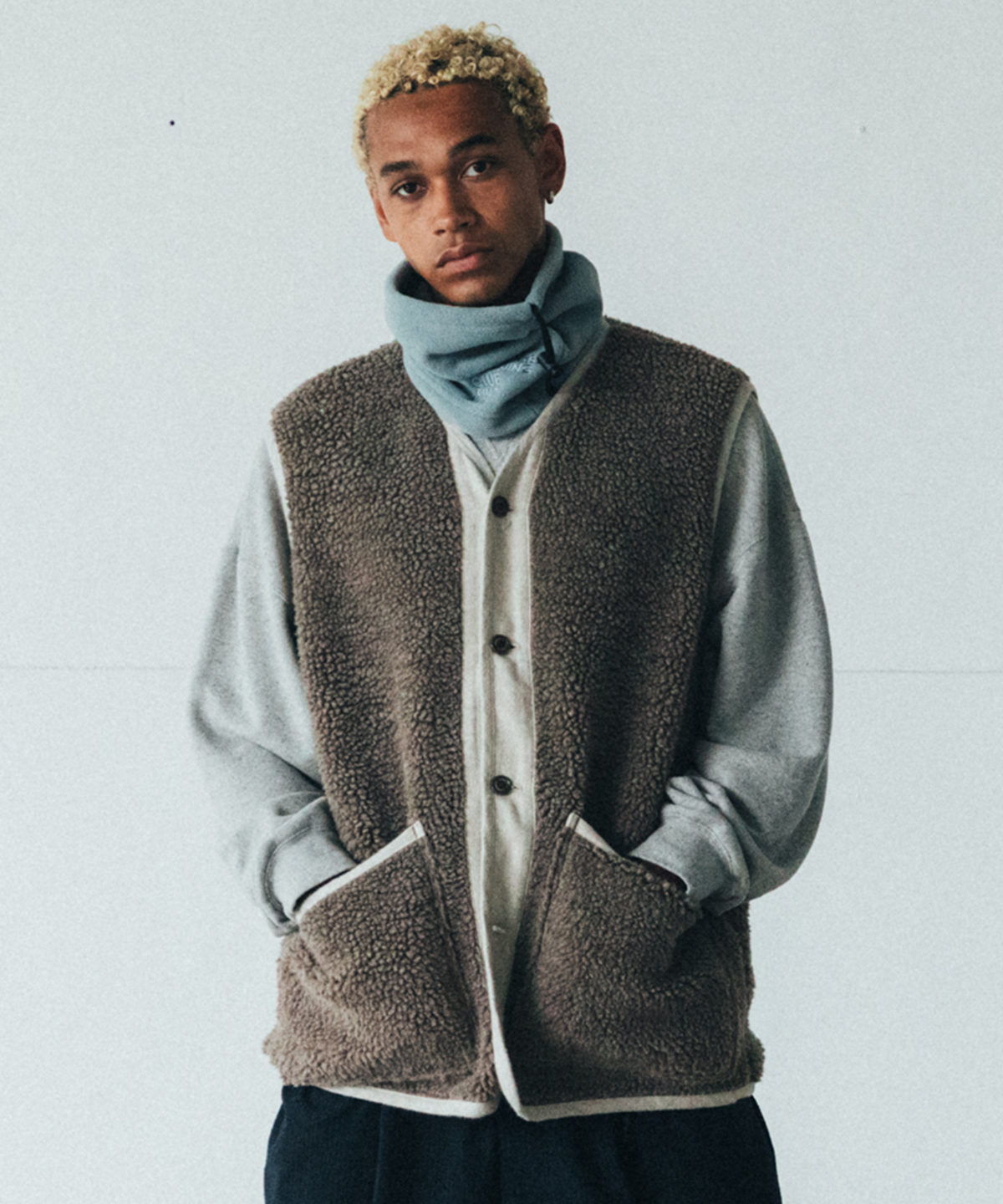 ウールコットン パイルベスト｜nest Robe / CONFECT ONLINE SHOP