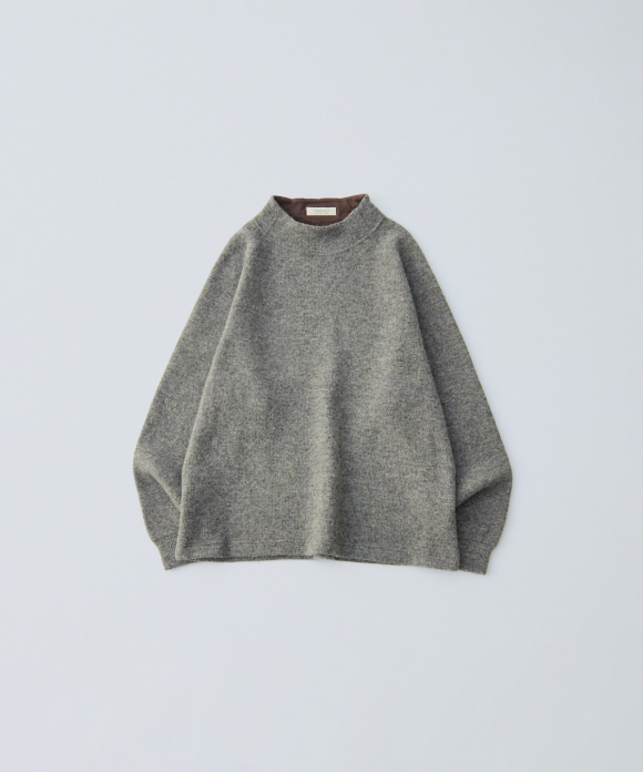 ウールクォーターゲージニット モックネックプルオーバー｜nest Robe