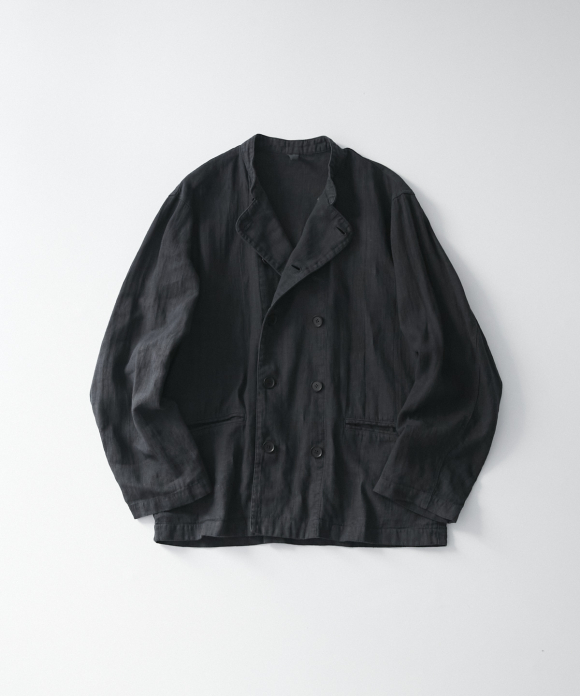 ブラックリネン・LINASリネンキャンバスクックジャケット | 梅田店