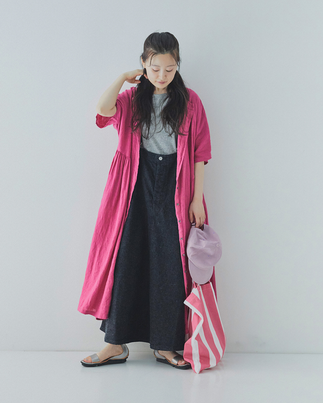 WEAR with ME DENIM & CHINO JUMPER SKIRT｜nest Robe / CONFECT