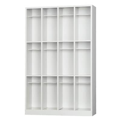 送料無料】 12人用 4列3段 シューズボックス オープンタイプ 中棚付き