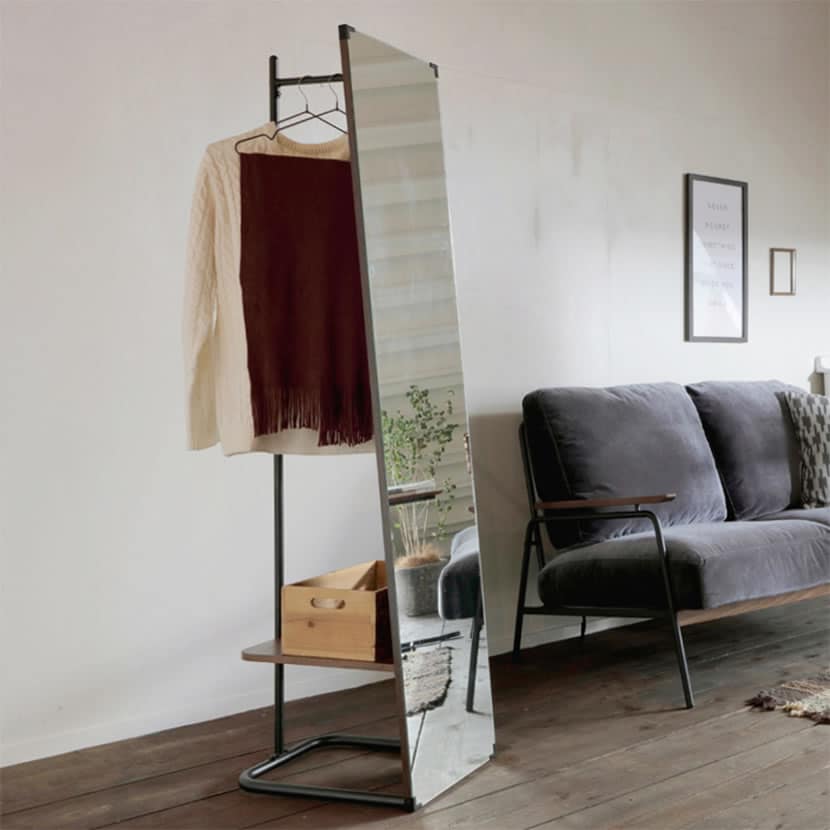 送料無料】 市場 anthem ミラーハンガー ウォールナット 姿見 ハンガー