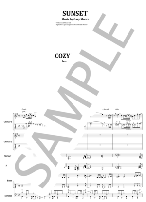 楽譜】コージー・パウエル ゲイリー・ムーア / サンセット バンド