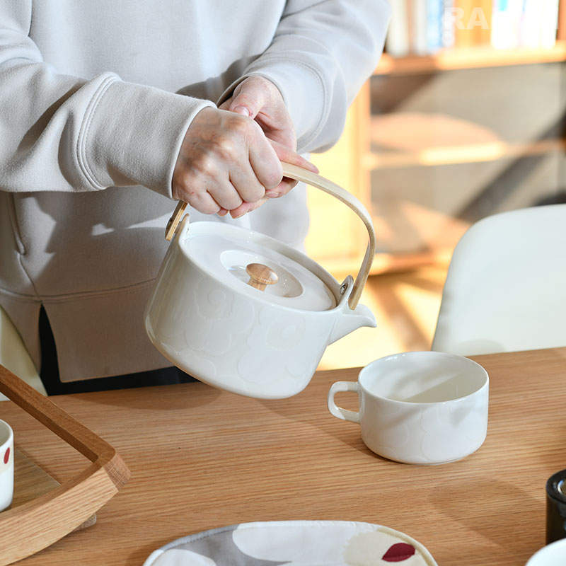 楽天市場】マリメッコ ティーポット 700ml ウニッコ ホワイト