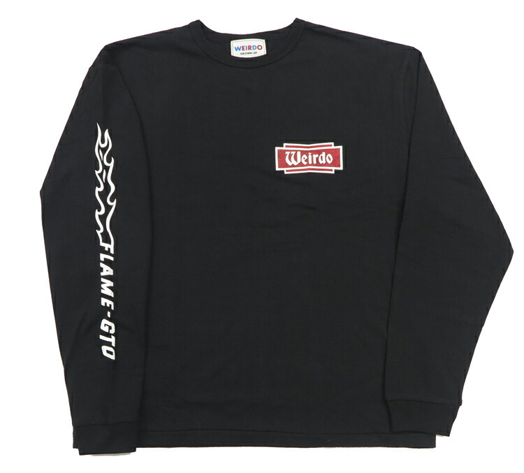楽天市場】WEIRDO ウィアード 長袖 バインダ-ーネック Tシャツ FLAME