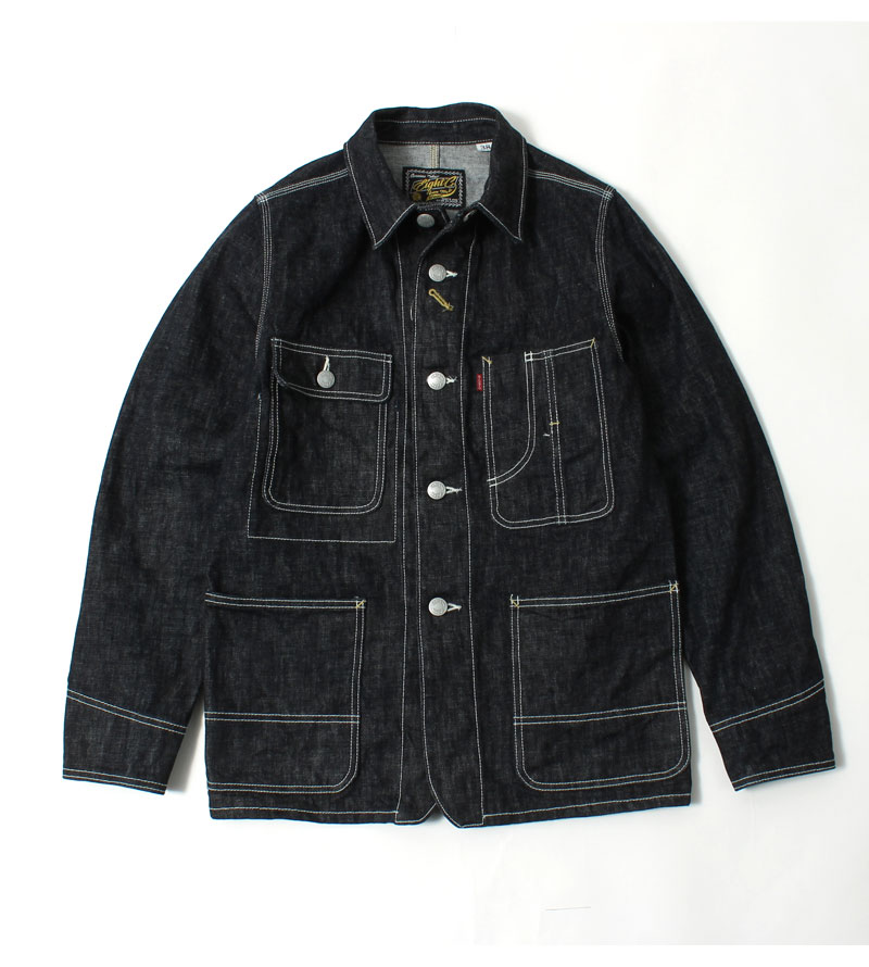 EIGHT-G(エイトジー) デニムカバーオール デニム襟 / 8JK-01B / 定番