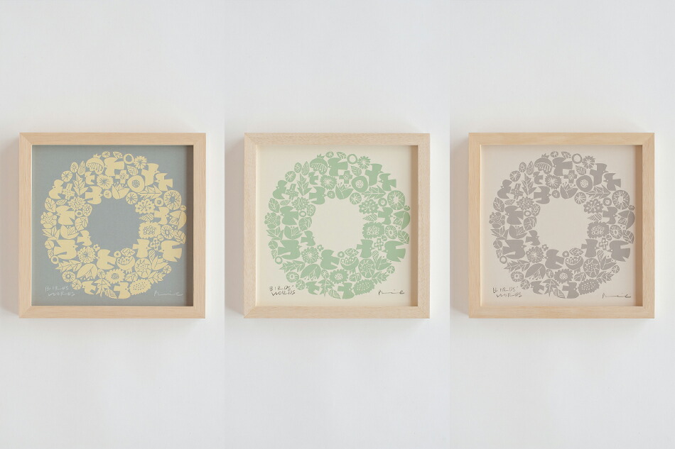 シルクスクリーン（バーズワーズ／BIRDS' WORDS） フリーデザイン