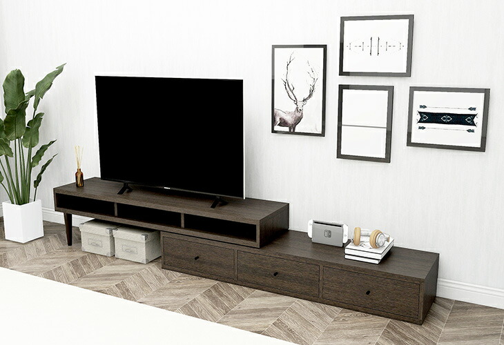 あすぴページ arne 日本製 伸縮テレビボード 115cm-200cm あすぴページ