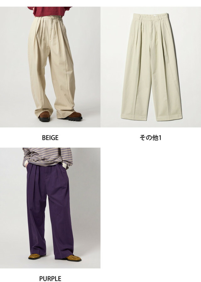楽天市場】＜6(ROKU)＞コットンレーヨン タックパンツ 6(ROKU