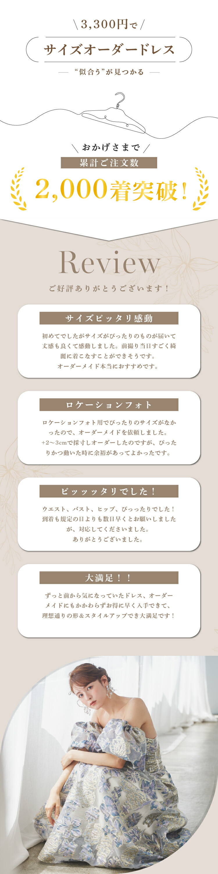 楽天市場】【オーダーメイドをご希望の方へ】ドレスと同時購入用ページ