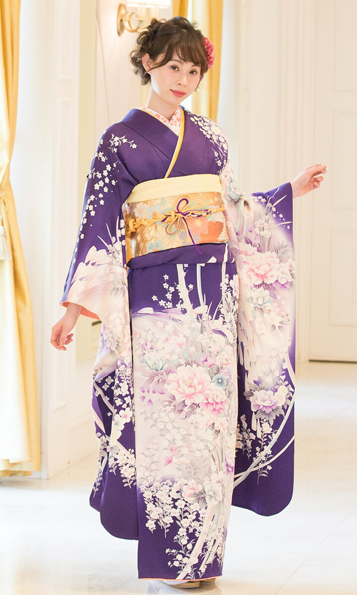 楽天市場】【レンタル振袖】【送料無料】振袖レンタルセット 紫