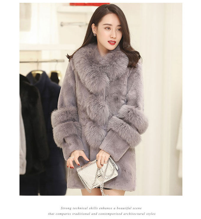 楽天市場】ファーコート ロングコートレディース 毛皮コート ウサギ