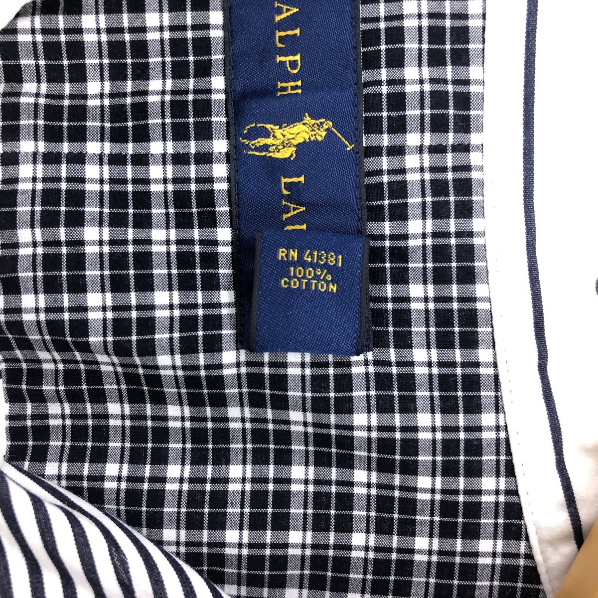 古着 ラルフローレン Ralph Lauren ストライプ柄 チェック柄