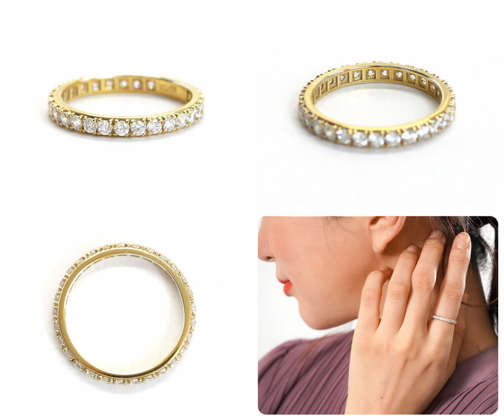 楽天市場】ダイヤモンド リング 0.7ct フル エタニティリング フルエタ