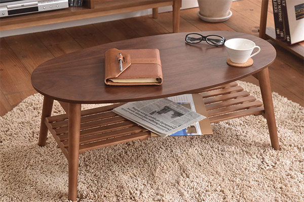 とまと〙木製ローテーブル ウォルナット とまと〙木製ローテーブル