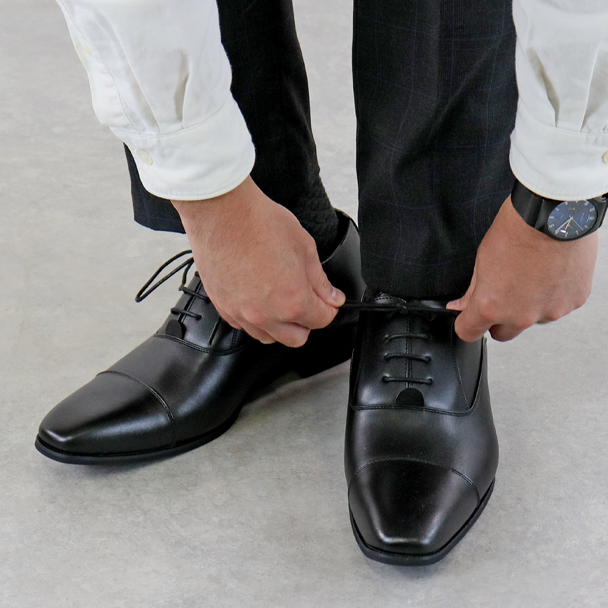 楽天市場】ビジネスシューズ メンズ 内羽根 ストレートチップ