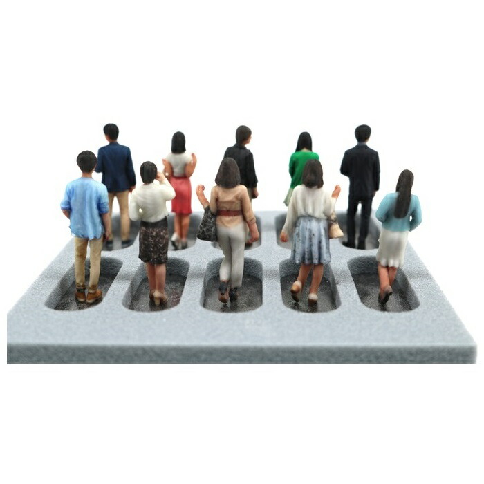 楽天市場】ジオラマ 人 人形 3Dカラー 1/50 10Aセット 10体入り 55