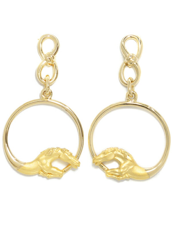 Carrera y Carrera】【馬】【仕上済】カレライカレラ『K18YG ピアス