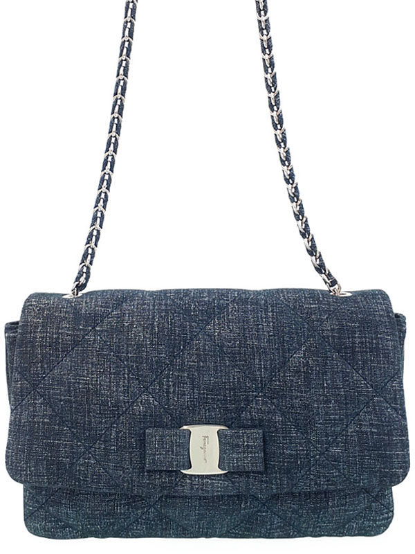 Salvatore Ferragamo】フェラガモ『ヴァラ リボン チェーンショルダー