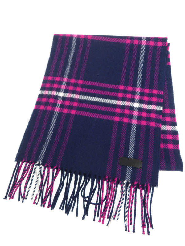 HERMES】【イギリス製】エルメス『チェック柄 カシミヤマフラー