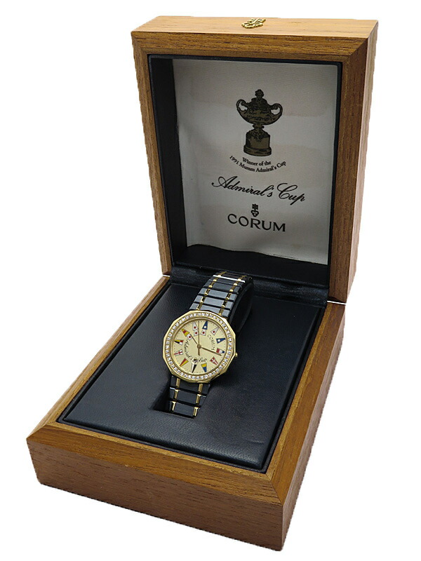 CORUM】コルム『アドミラルズカップ ガンブルー ベゼルダイヤ』39.812