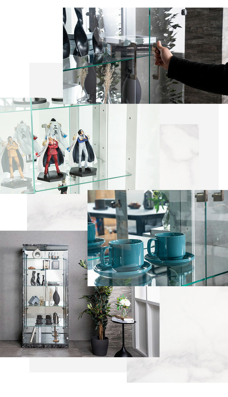 楽天市場】コレクションケース単品 幅80 奥行45 高さ160cm 高さ180cm