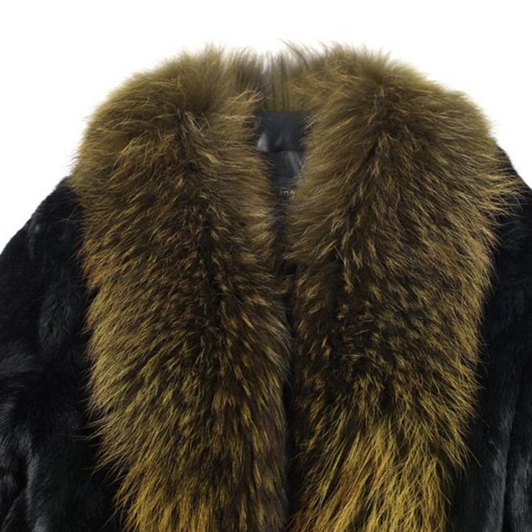 楽天市場】ジャケット ラビット ラクーン リアルファー コート