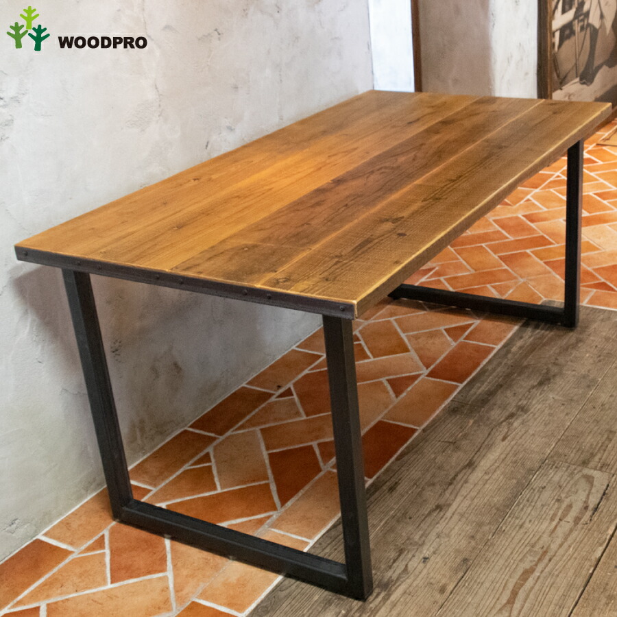 WOODPRO本店】OLD ASHIBA（足場板古材）スクエアレッグス ダイニング