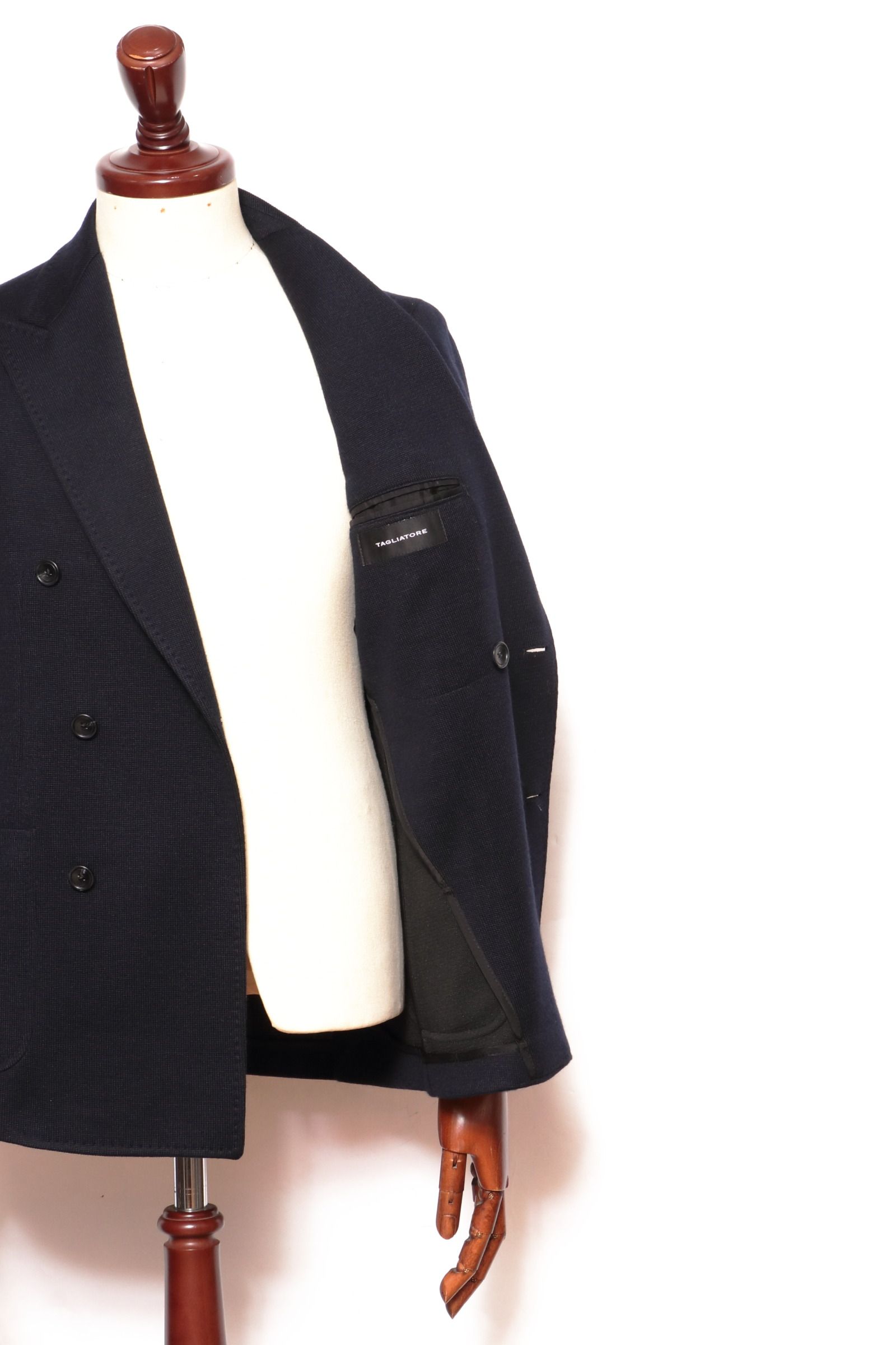 TAGLIATORE - MONTECARLO ウールナイロン ニットジャージ 6Bダブル