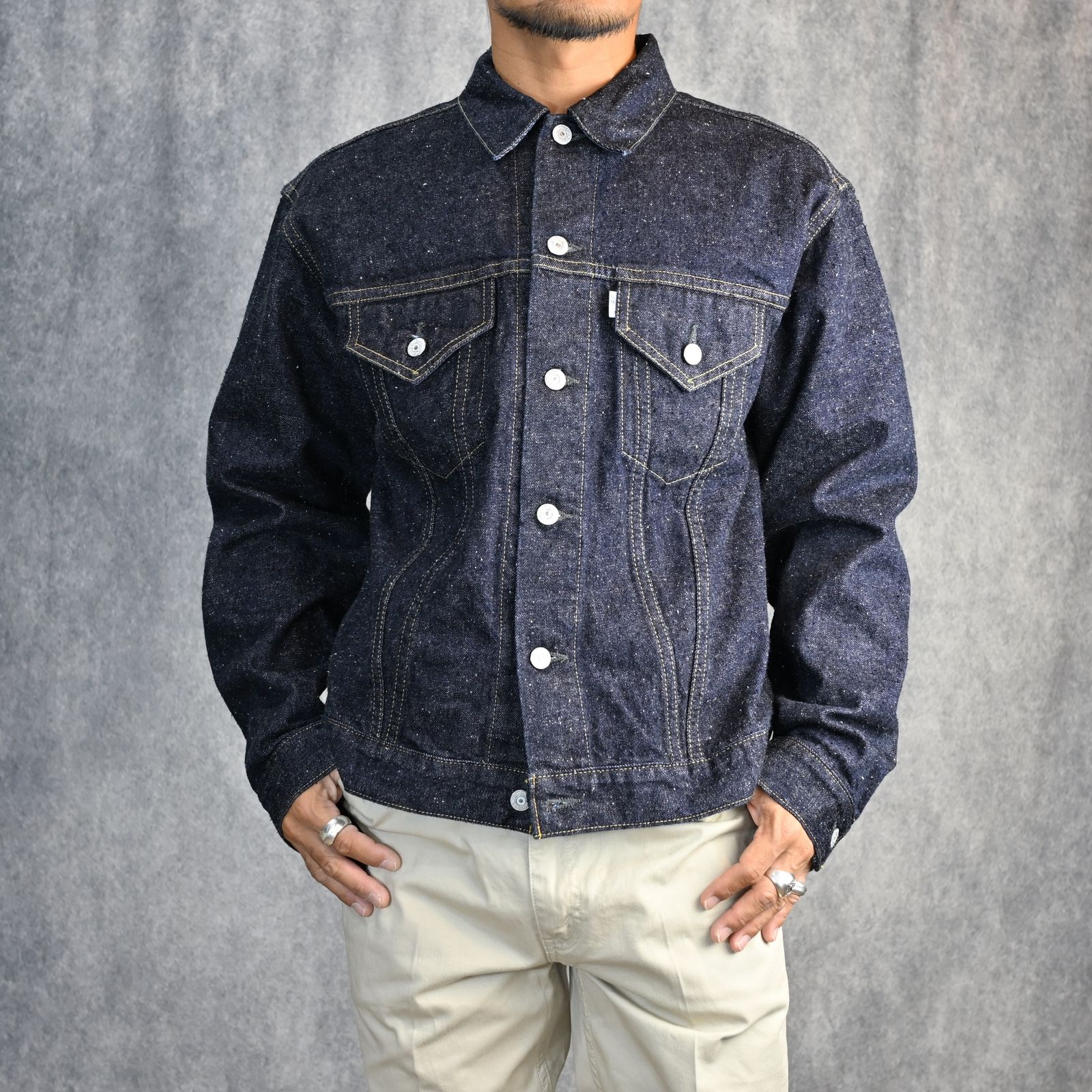 New Manual - #019 LV TRACKER JACKET LONG ONE-WASHED （INDIGO