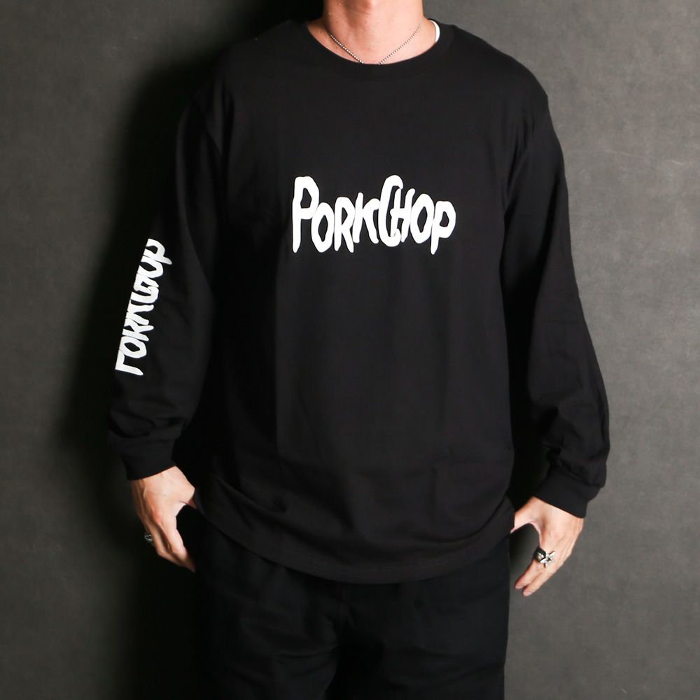 PORKCHOP - 【ラスト1点-サイズS】 SCUM L/S TEE - BLACK / ロング