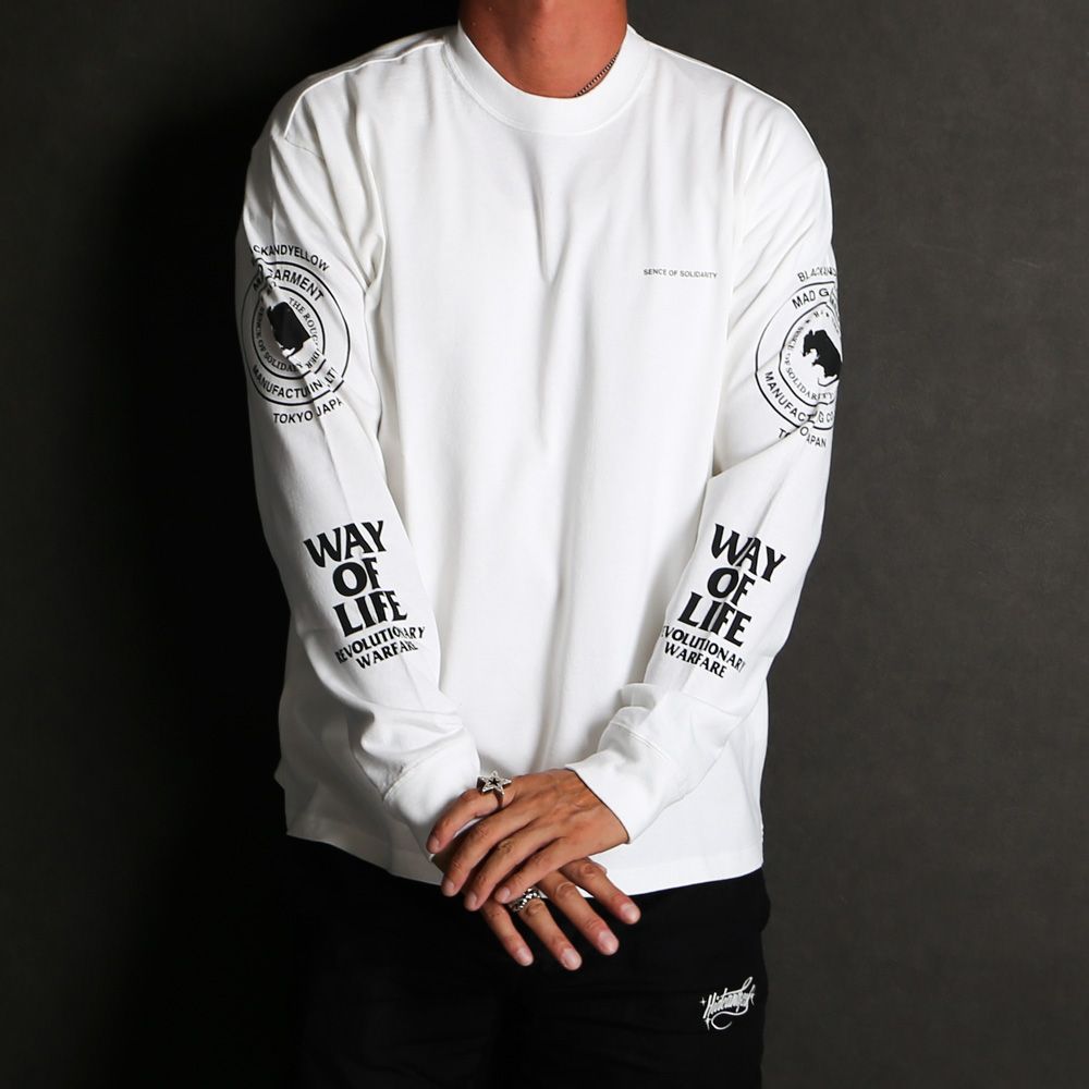 RATS - TWO WHEEL L/S TEE - WHITE / ロングスリーブ Tシャツ / 25'RTC