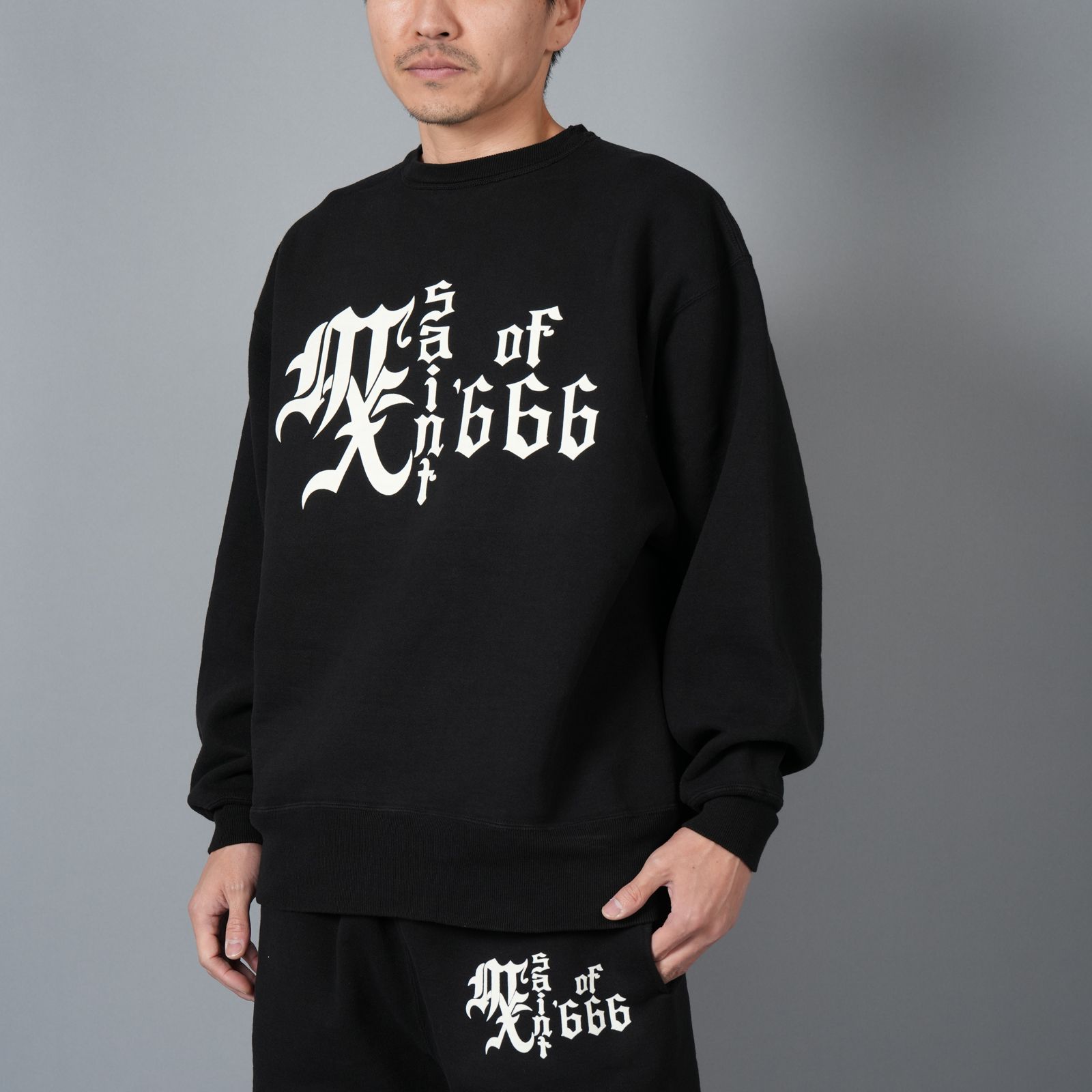 SAINT M×××××× - 【ラスト1点】SM-HR8-0000-043 / CRW-N SWEAT / MX666