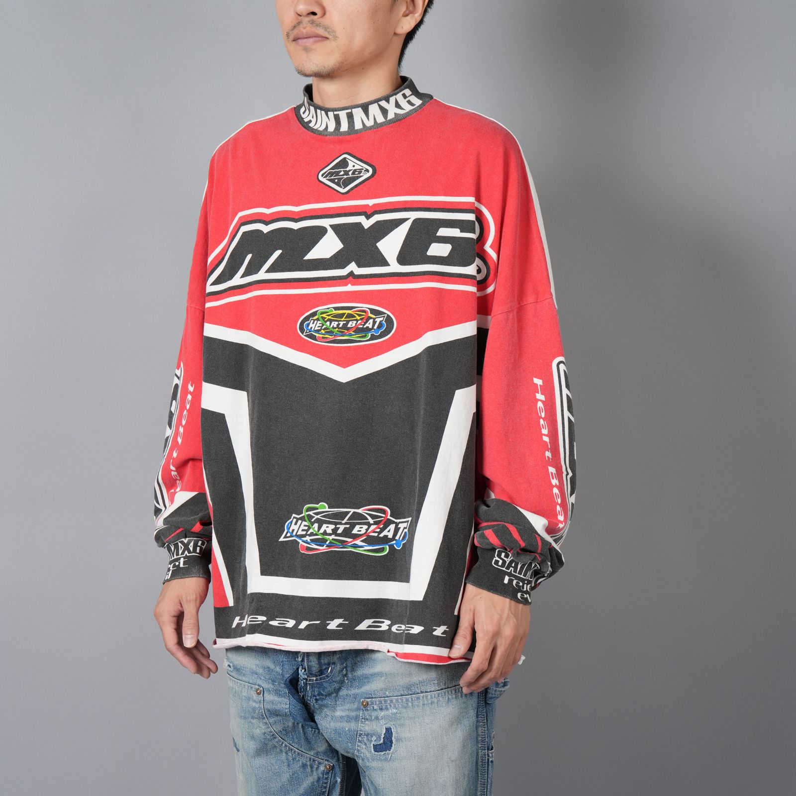 SAINT M×××××× - SM-YS1-0000-019 / LS TEE / MX6 / RED / ロンT