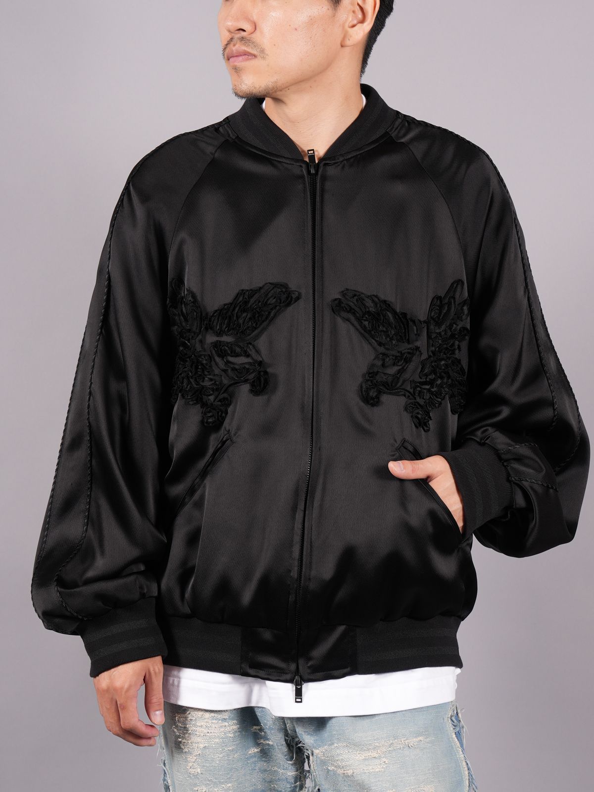 TAAKKターク 23AWスーベニアジャケット 2 ボンバー 刺繍 スカジャン