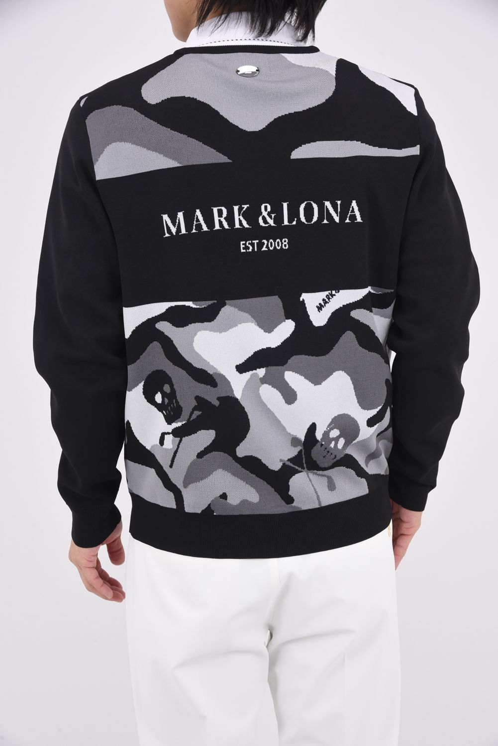 MARK&LONA - 【26SS】 GAUGE BACK PANEL CAMOUFLAGE CREW / オリジナル