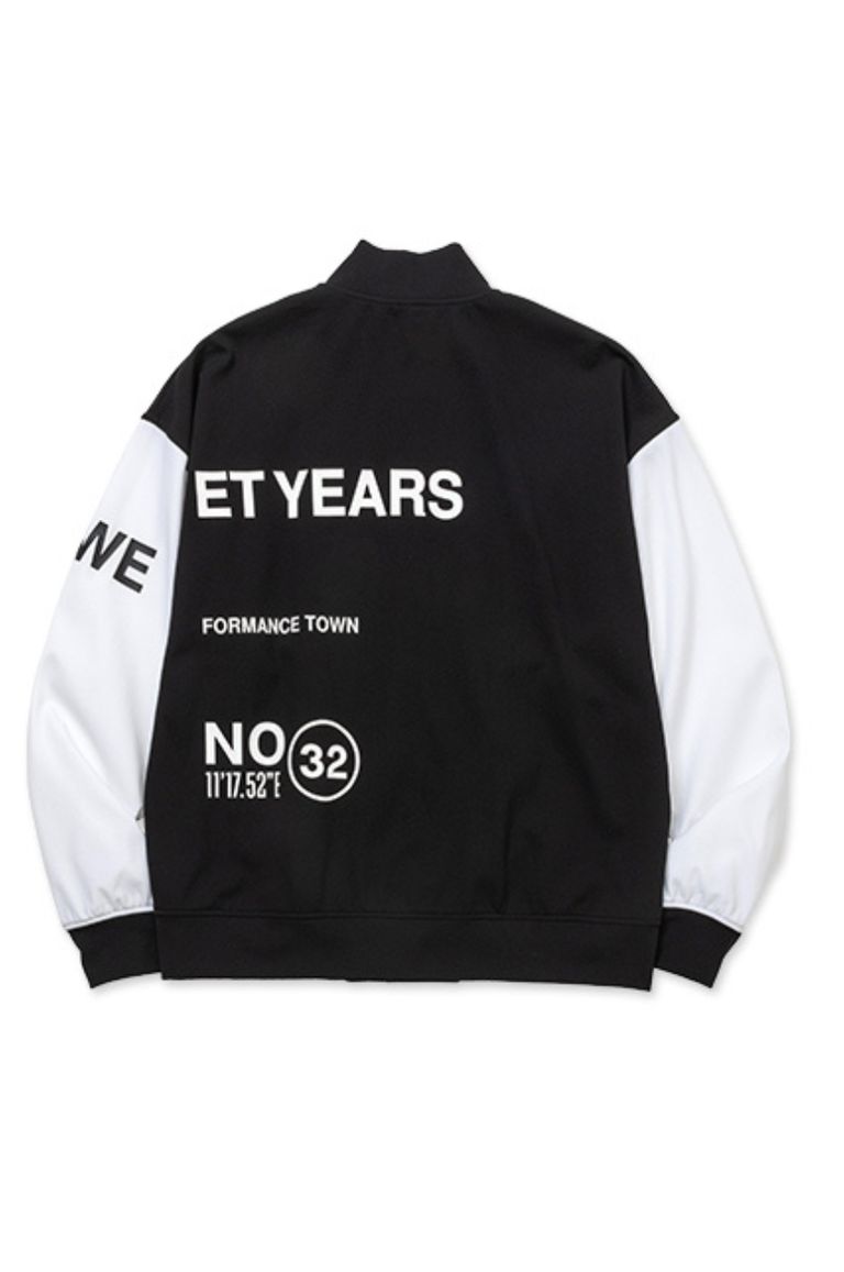 SY32 by SWEET YEARS - スタジアムジャケット (ブラック) ポリエステル