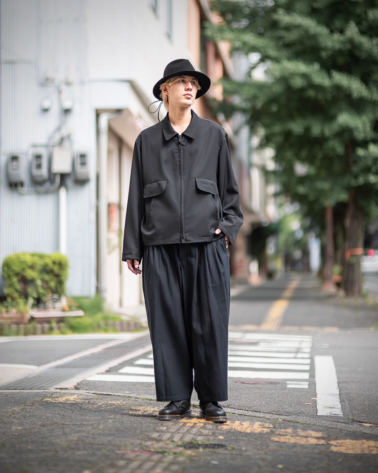 yohji yamamoto Pour Homme 24AW 衿タブ フルジップブルゾン style