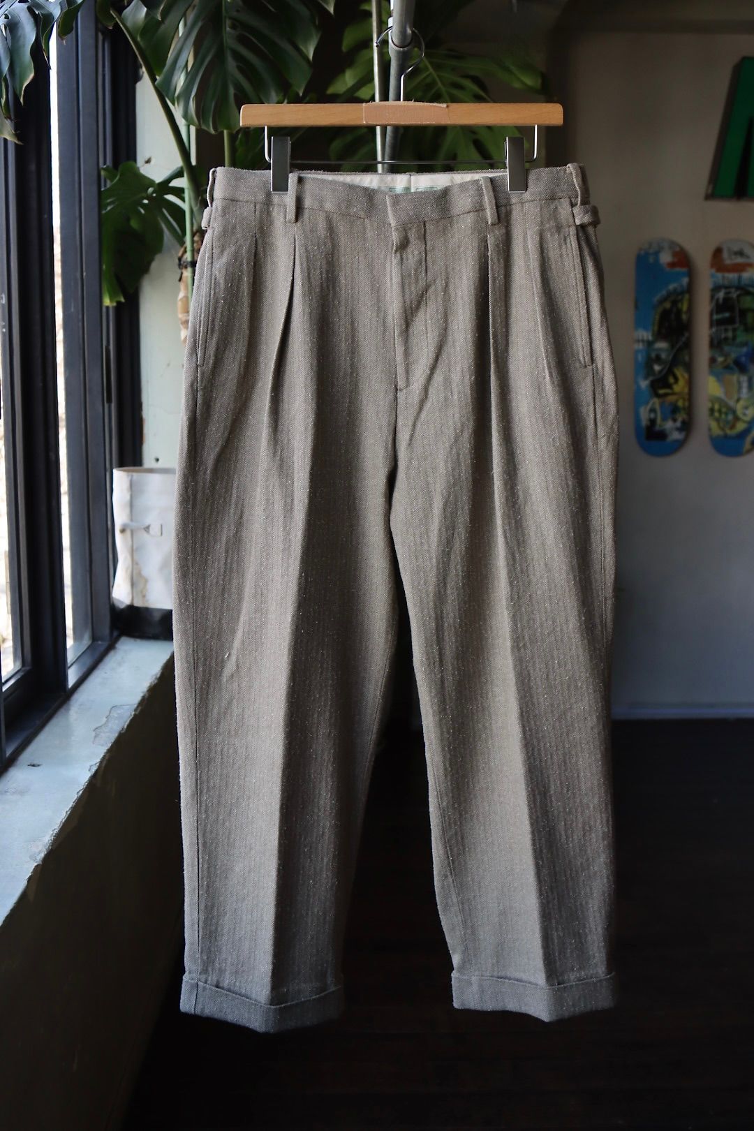 A.PRESSE - アプレッセ23SSパンツ Herringbone Trousers (23SAP-04-16H