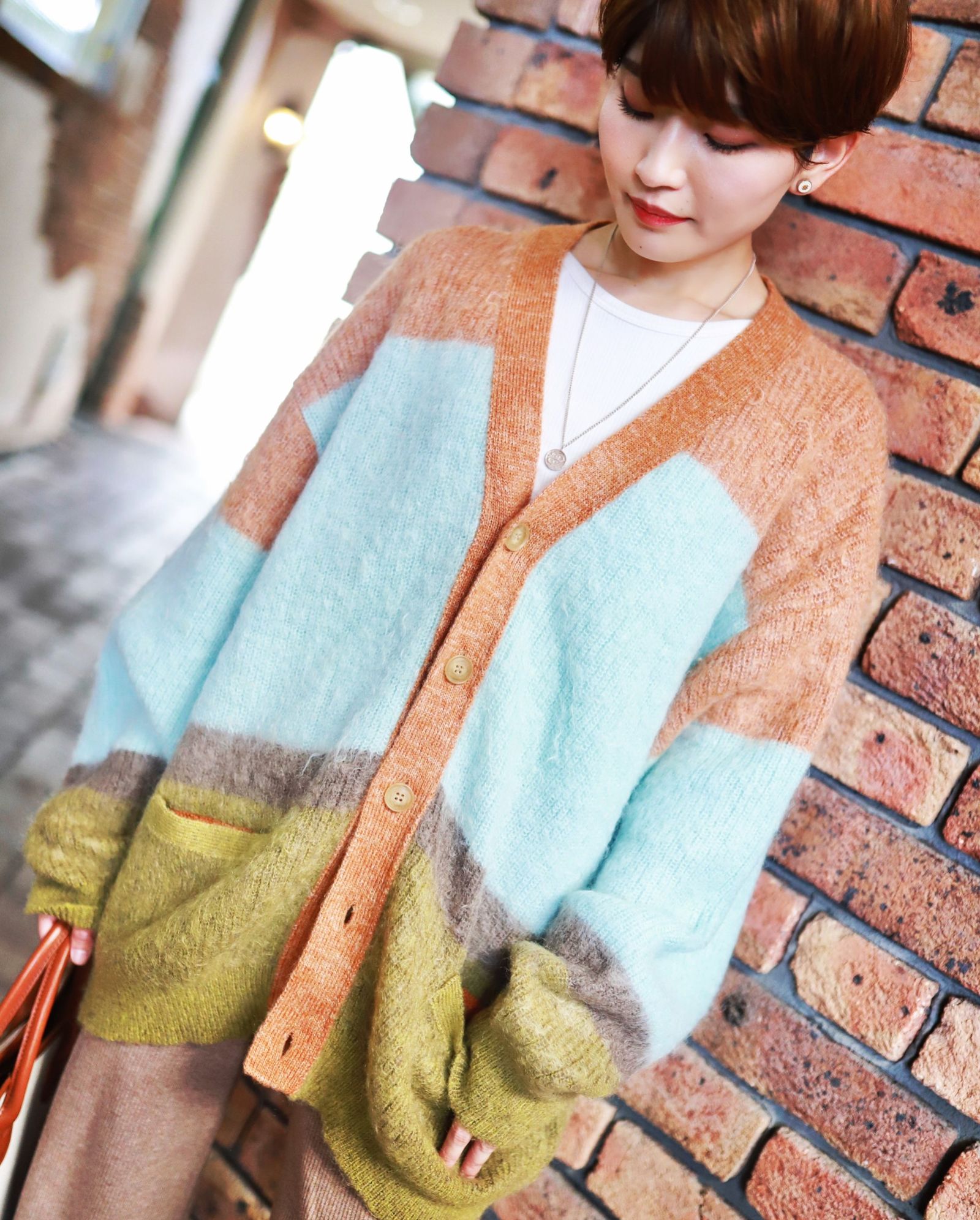 YOKE - ヨーク23AW MOHAIR BORDER CARDIGAN(YK23FW0571S)PINK | MARK