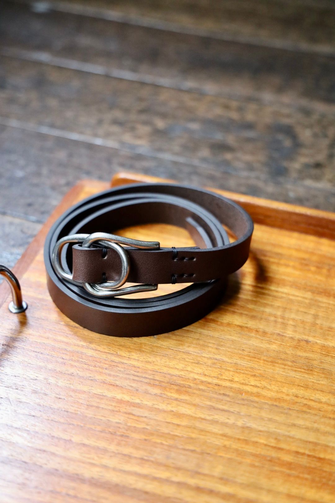 YOKE - ヨーク 25FW Double Buckel Leather Belt(YK25FW01139A) DARK
