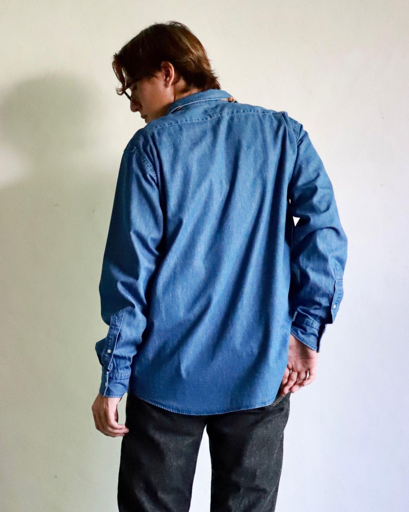 A.PRESSE - アプレッセ23AW Washed Denim Shirt (23AAP-02-08H)INDIGO