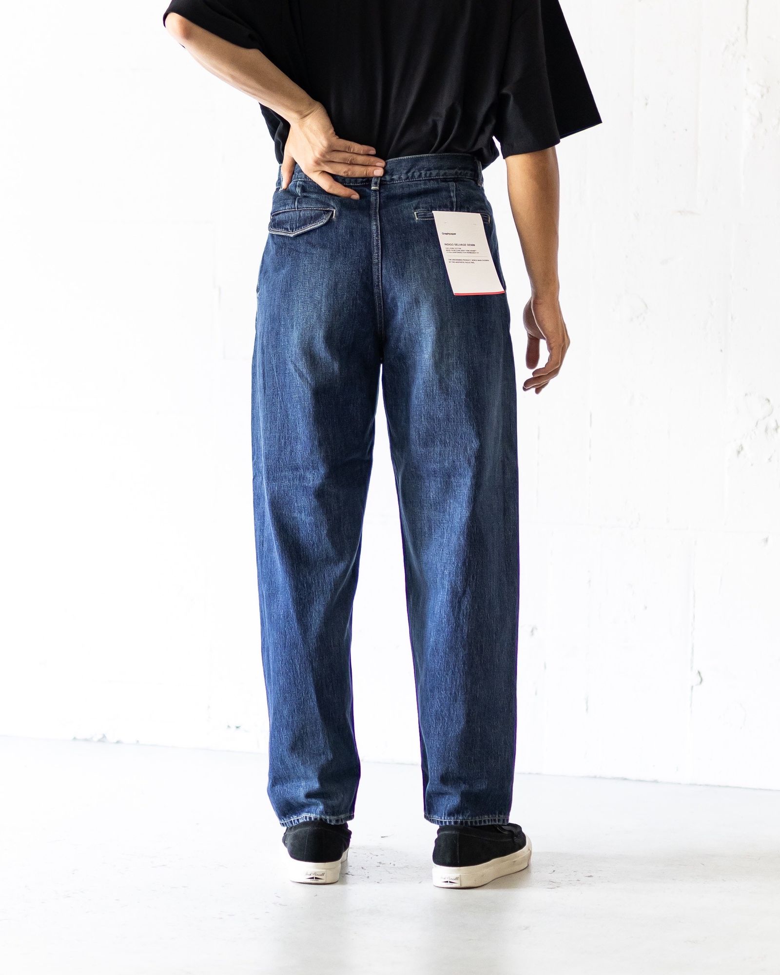 Graphpaper - グラフペーパー Selvage Denim Two Tuck Tapered Pants