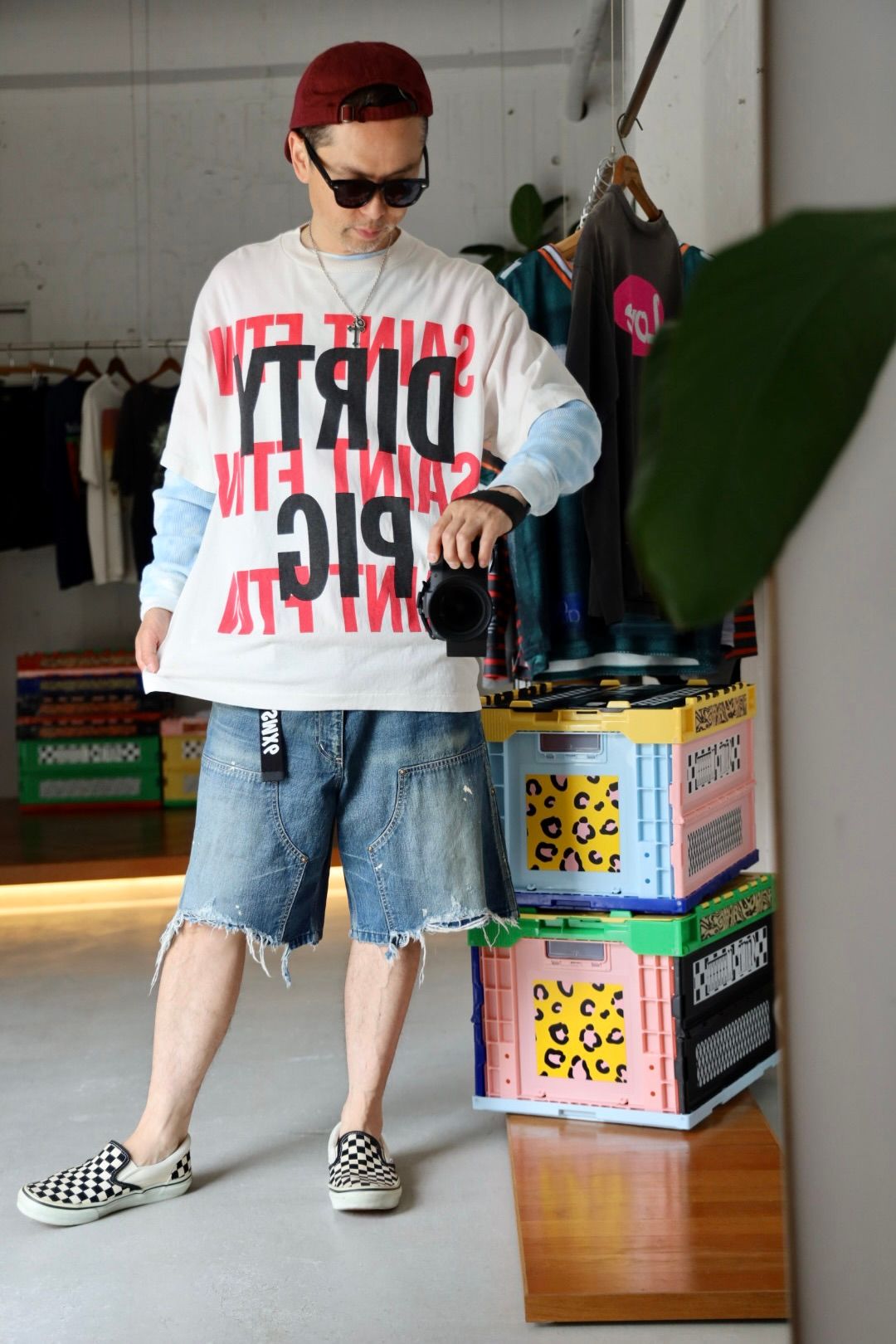 SAINT M×××××× - セントマイケル25SS デニムショーツ DOUBLE KNEE