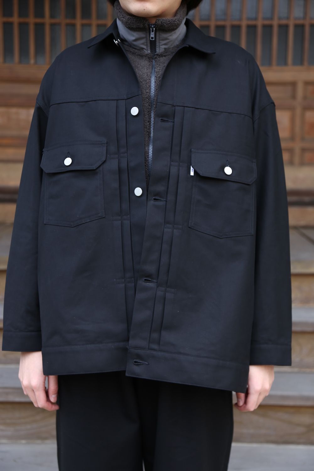 Graphpaper2020AW 新作Double Cloth Peach Trucker Jacket style