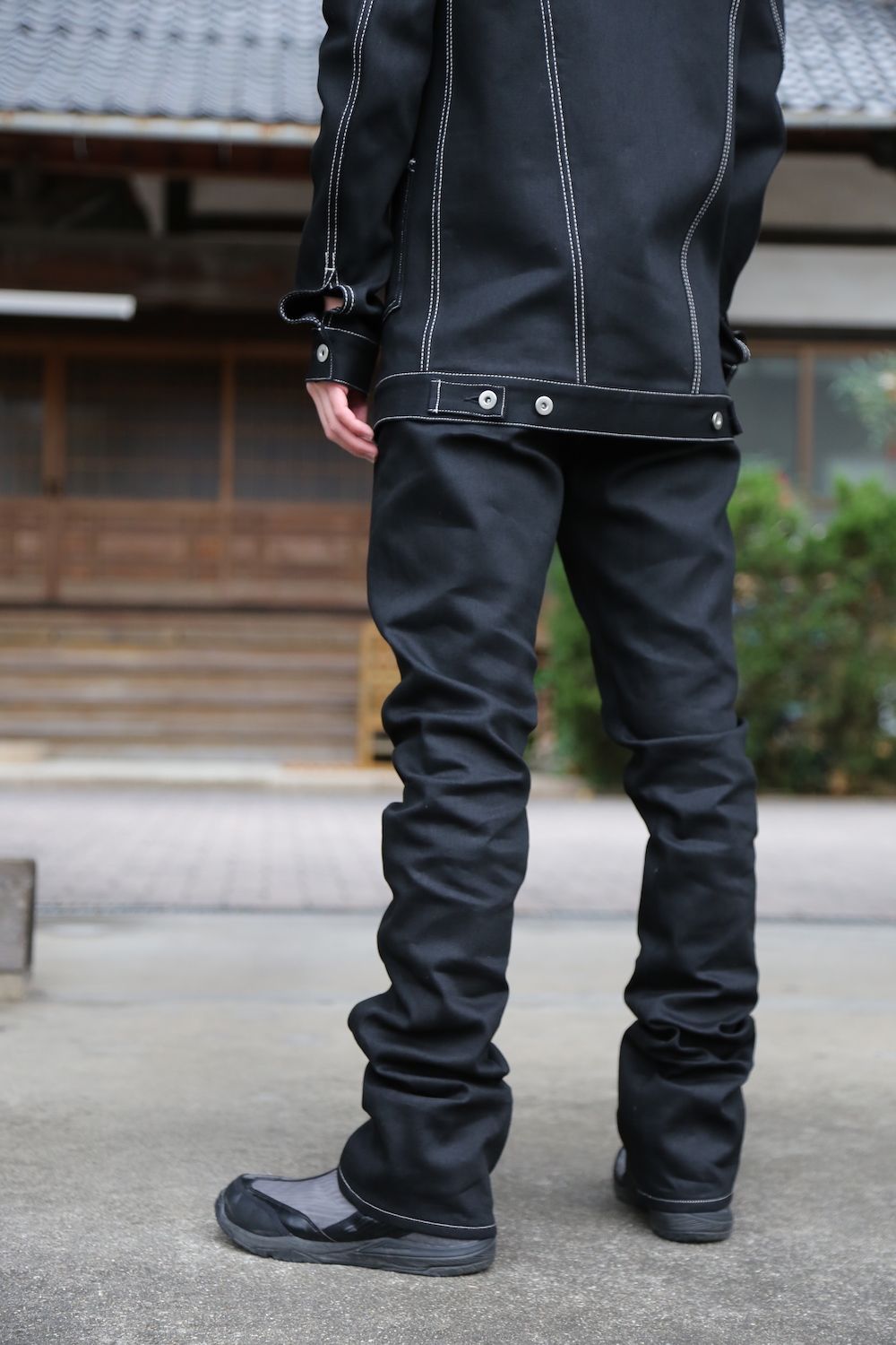 sulvam Mens slim denim jacket & Mens boots cut denim pants style