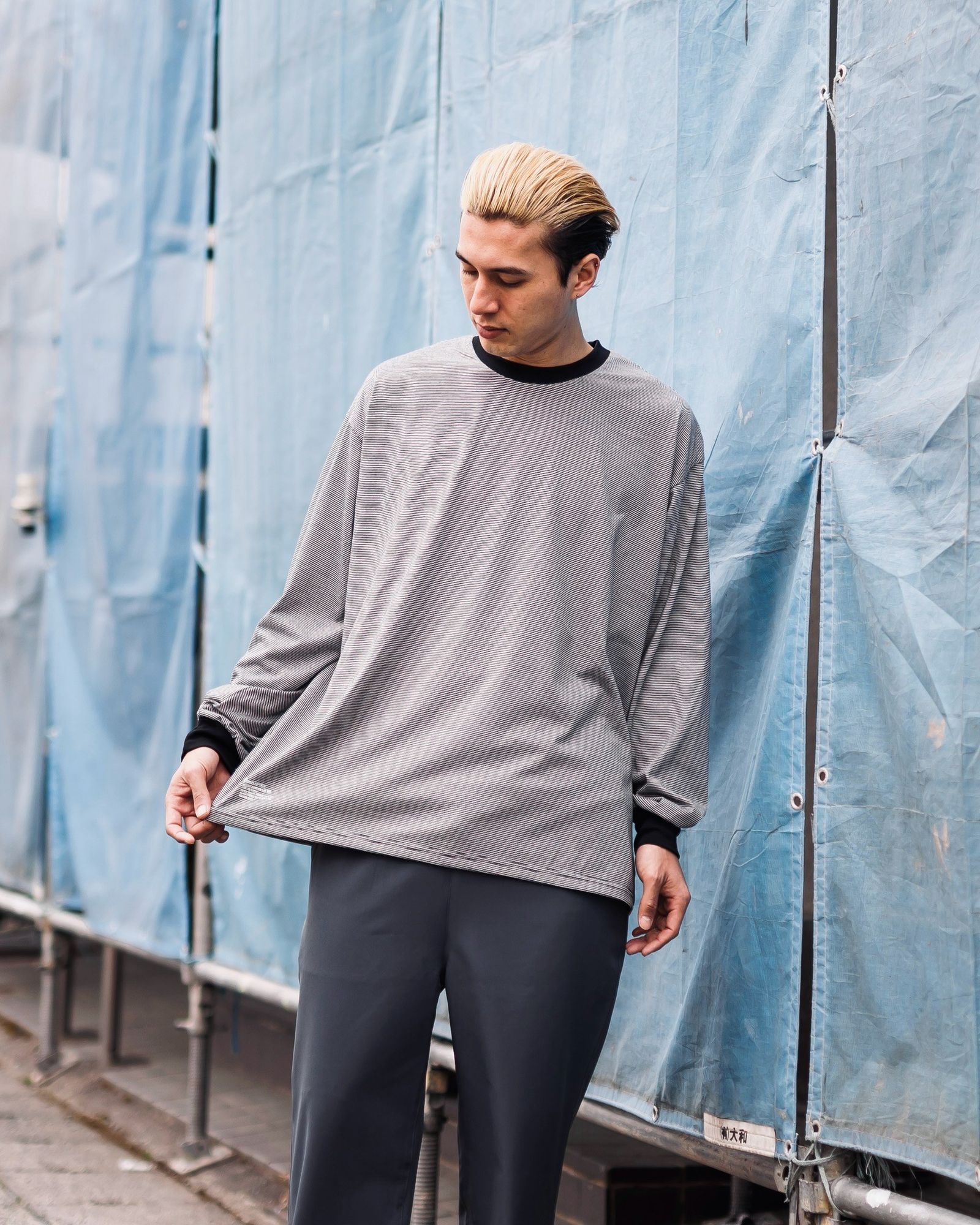 FreshService MICRO BORDER L/S TEE(WHITExBLACK)3月15日(土)新作発売