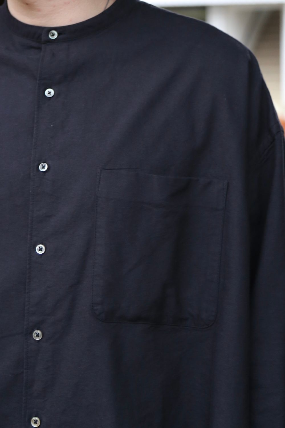 Graphpaper Oxford Oversized Band Collar Shirt style.2021.3.20
