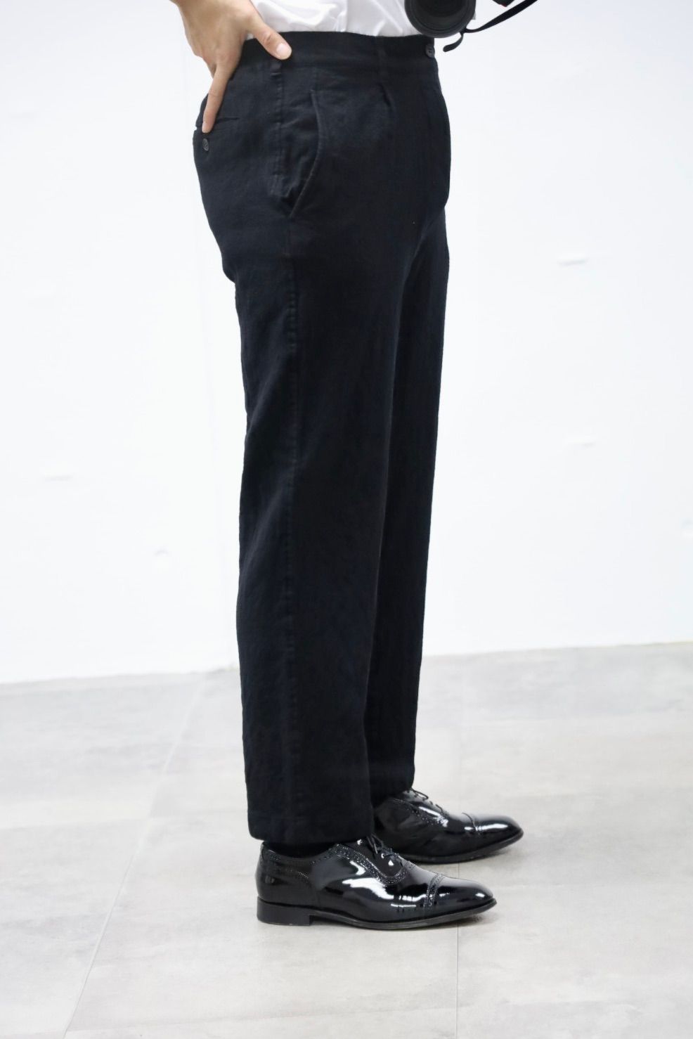 COMME des GARCONS HOMME ウールサージ製品縮絨ジャケット&パンツ