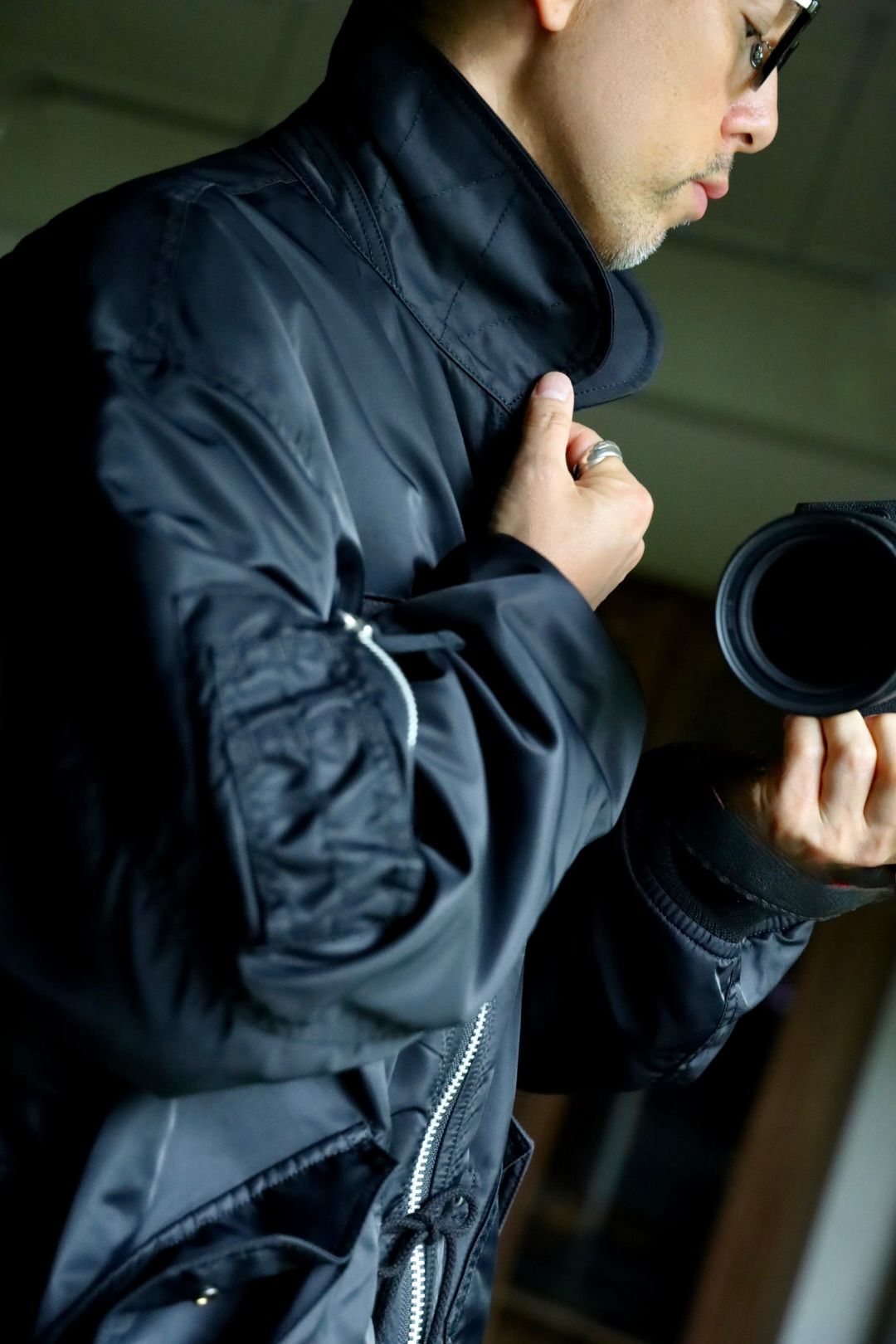 COMME des GARCONS HOMME ナイロンツイルコートスタイル2024.10.08